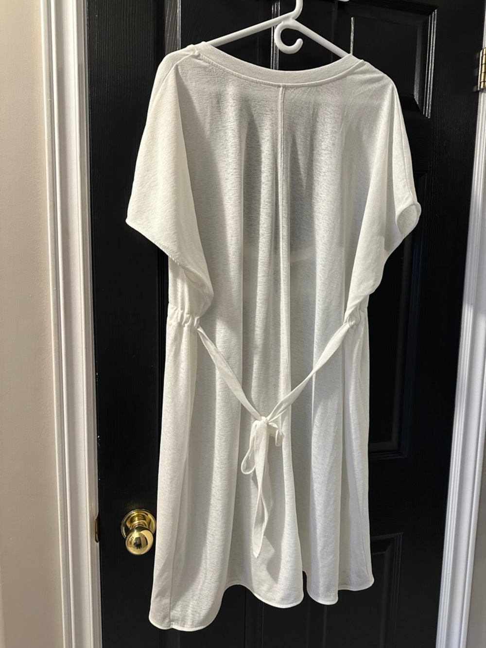 SWIM COVERUP Women's White Flowy Flattering Feminine V-Neck Sz 3X - Picture 9 of 11
